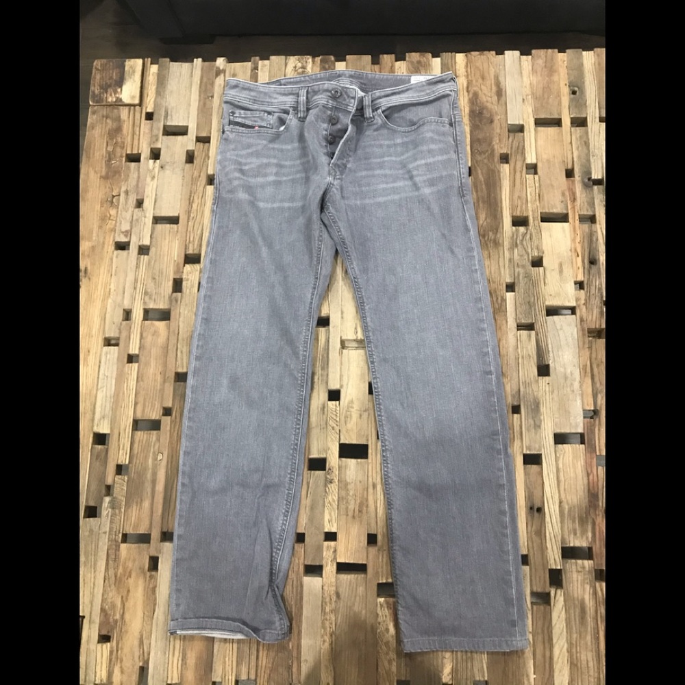 Diesel Safado Regular Slim Straight Stretch (Gray).  Men's 34x30
